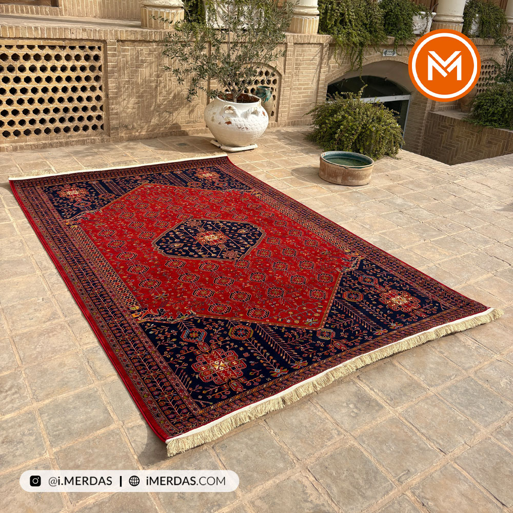 فرش گبه کد 1002 قشقایی زمینه روناسی